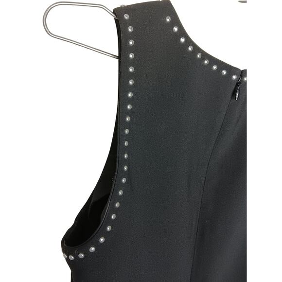 LIKELY Black Sheath Dress Size 0 Studded Sleeveless Mini Cocktail Party - Picture 11 of 15